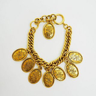 CHANEL COCOMARK MEDAL COIN NECKLACE