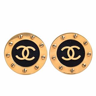 CHANEL COCOMARK ROUND EARRINGS
