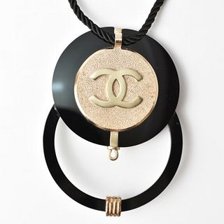 CHANEL HERE MARK LOGO NECKLACE