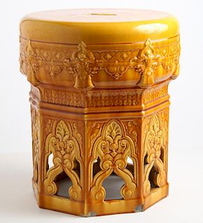 Indian-Style Ceramic Garden Stool