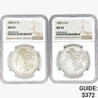 1885-O [2] Morgan Silver Dollar NGC MS63 