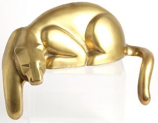 Dolbi-Cashier Vintage Cast Brass Panther Figure