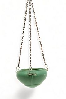 Roseville Pottery (American) Hanging Planter, Ca. 1920, H 4" Dia. 7"