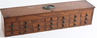 Antique Oak Carpenter's Portable Storage Box