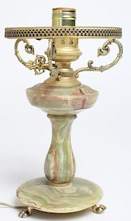 Alabaster & Brass Table Lamp