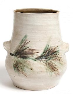 Mid-Century Asian Influenced Ceramic Vase
