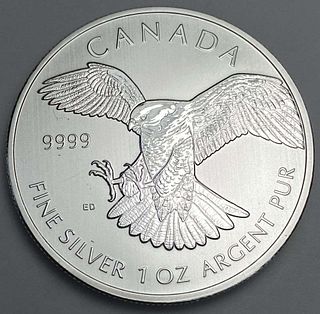 2014 Canada $5 Bald Eagle 1 ozt .9999 Silver