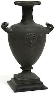 Greek-Style Painted Metal Vase