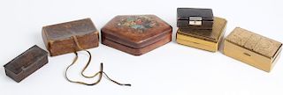 Group of 6 Assorted Vintage Small Boxes