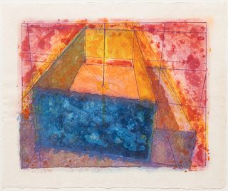 Ronald Davis (American, B. 1937) Aquatint with Etching And Drypoint on Paper 1975, "Big Open Box", H 17" W 20.75"