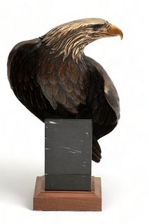 Dr. Robert Taylor (American, 20th C.) Bronze Sculpture, Ca. 1991, "Vigilance", H 15.25" W 9" Depth 6"