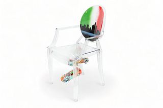Elton Monroy Durán (Detroit,) Philippe Starck Louis Ghost Chair for Kartell (Italian) H 36'' W 21'' Depth 17''