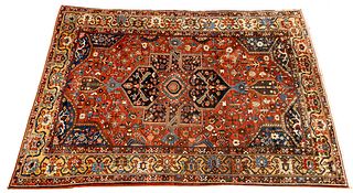 Persian Herez Hand Woven Wool Oriental Rug Ca. 1910-1920, W 9' L 11' 11''