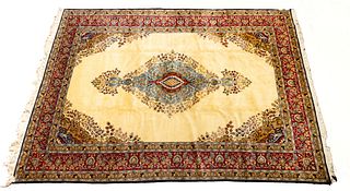 Persian Tabriz Hand Woven Wool Oriental Rug 1950-1960, W 8" L 11"
