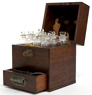19th C. Travelling Apothecary Medicine Chest