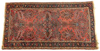Sarouk Persian Oriental Rug Ca. 1920, W 2.8' L 4.11'