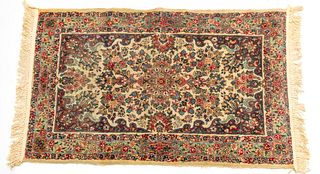 Persian Kerman Oriental Hand Woven Wool Carpet Ca. 1950, W 3' L 4.10"