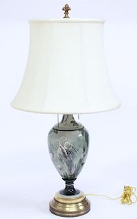 Hand-Painted Porcelain Lamp