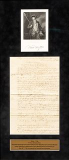 Brigadier General David Wooster Signed Document, H 12.5" W 8"