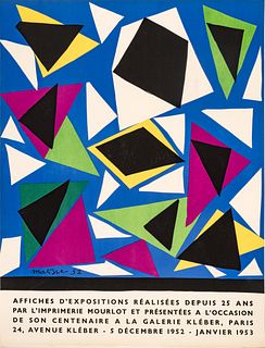 Henri Matisse (French, 1869-1954) Lithographic Poster Ca. 1953, Affiches D'expositions, H 25.5" W 19.5"