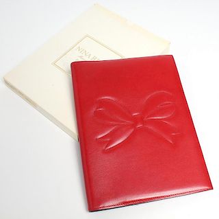 Nina Ricci Red Leather Soft Notebook Cover