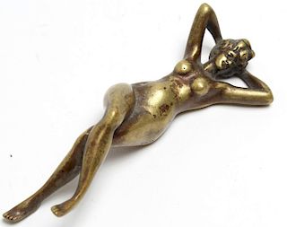 Vintage Erotica Reclining Nude Woman Paperweight