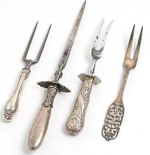Group of Silver Carving Pieces
