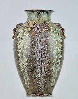 Japanese Satsuma Moriage Vase 19th/20th C.