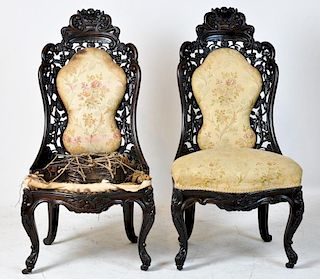 Pr. JH Belter 19th C. Rosewood Side Chairs