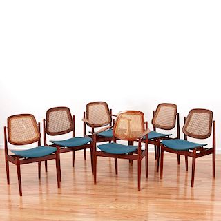 Set (6) Arne Vodder teak wood dining chairs