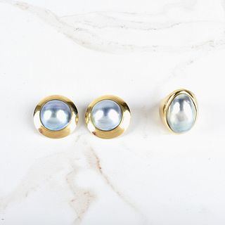Pearl and 14K Ring and Earrings