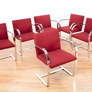 (6) Mies Van Der Rohe for Knoll "Brno" chairs