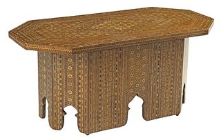 MIDDLE EASTERN INLAID OCTAGONAL COFFEE TABLE