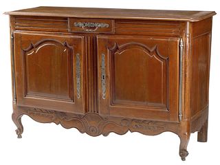 FRENCH PROVINCIAL LOUIS XV STYLE SIDEBOARD, 19TH C.