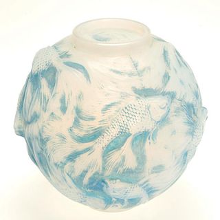 Lalique molded glass Formosa vase