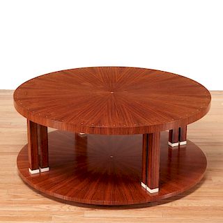 Ruhlmann style "Douze Colonnettes" coffee table