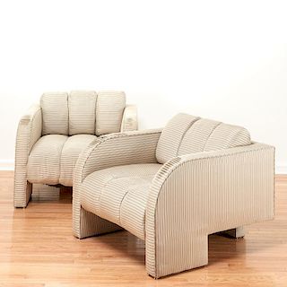 Pair Vladimir Kagan lounge chairs