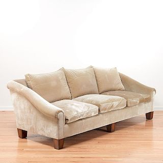 Luxe designer four-seat velvet sofa