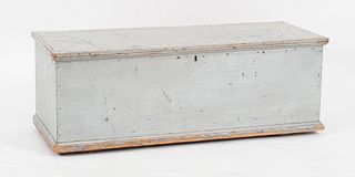 American Slate Blue-Painted Blanket Chest, 19th Century