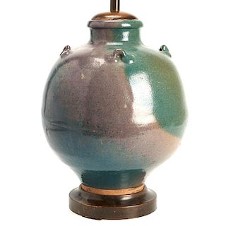 Oversize Japanese Shigaraki ceramic jar/lamp