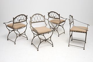 Set of Four Outdoor Patio Dining Chairs #1