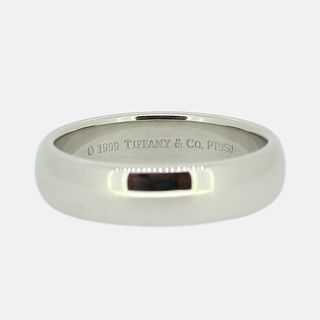 Tiffany & Co. Platinum 5.5mm Band Ring Size V (63)