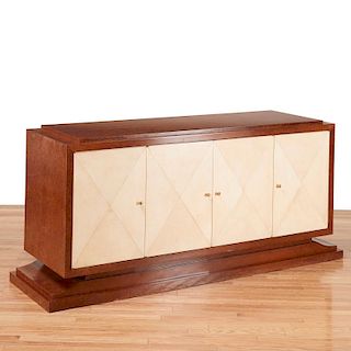 Jules Leleu style parchment fronted sideboard