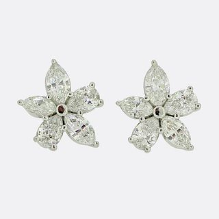 Tiffany & Co. Victoria Mixed Diamond Cluster Earrings
