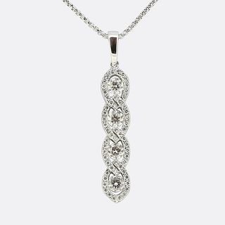 Diamond Drop Pendant Necklace