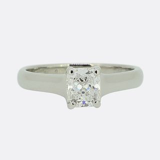 Tiffany & Co. 0.71 Carat Lucida Cut Diamond Solitaire Ring