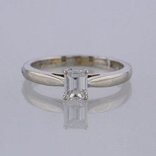 1.02 Carat Emerald Cut Diamond Engagement Ring