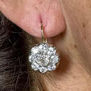 18K & Platinum 4.08 Ct. Diamond Earrings