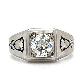 Art Deco 18K 1.05 Ct. Diamond Ring