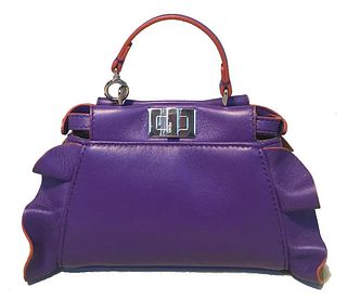 Fendi Purple Micro Mini Peekaboo Bag